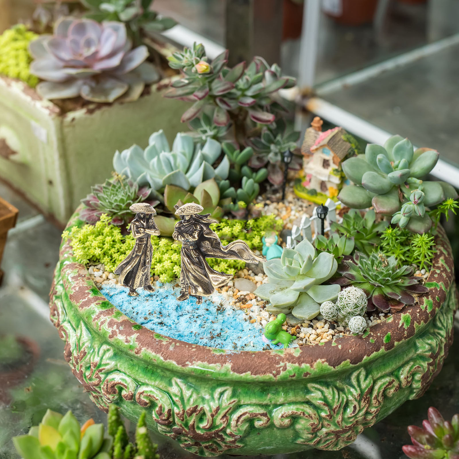 2Pcs Micro Landscape Warrior S - Bonsai Garden Landscape Design 评论和价格