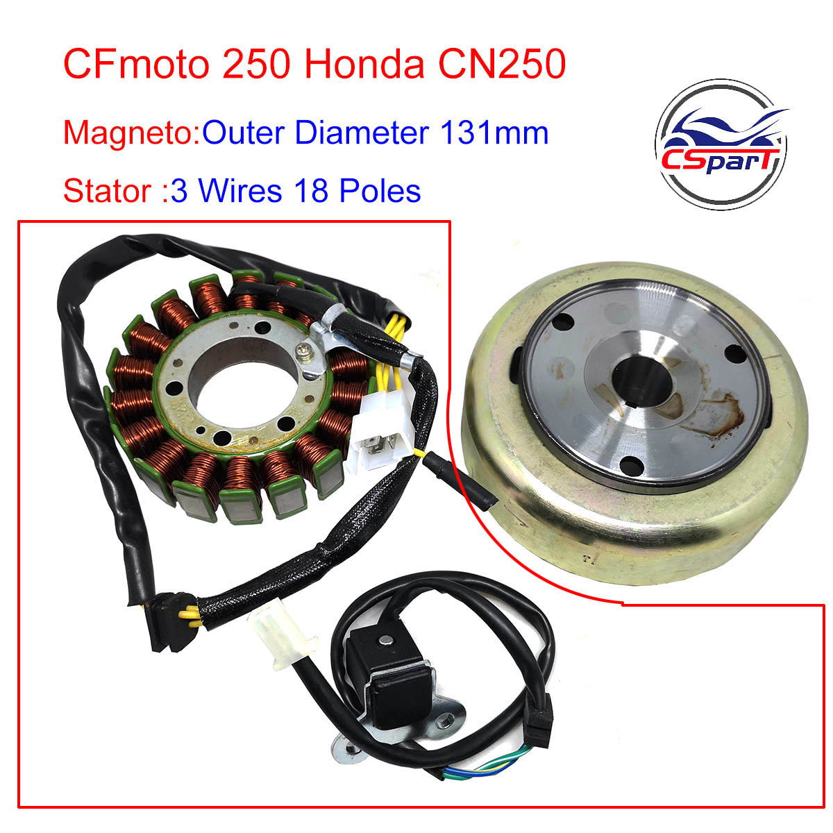 Magneto Stator 18 Pole Coil 4  - Copper Wire Roll 评论和价格